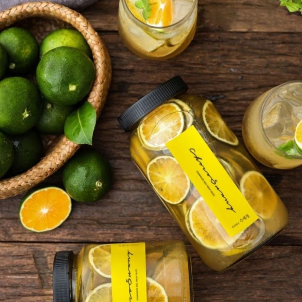 [제주 청귤청] 레몬풋귤 과일수제청 과일청500g 카페에이드 답례품 추석명절 차 선물세트