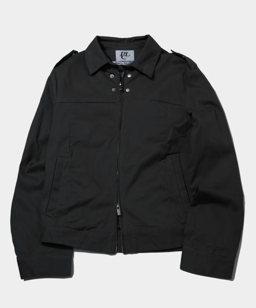 컴포트 바시티 비조 코튼 절개 트러커 워크 자켓 [블랙]