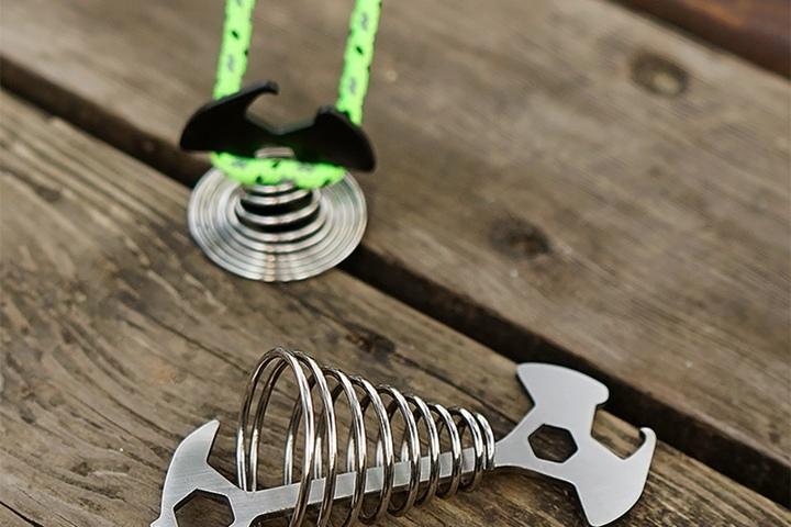 오징어 데크팩 스프링 스텐 앵카팩 캠핑 물고기