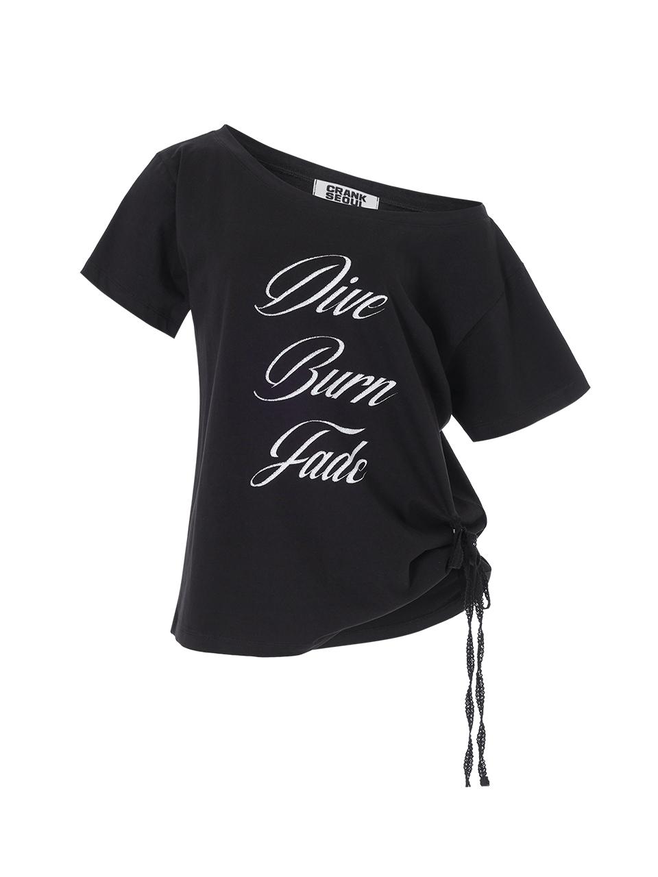 LACE STRING OFF SHOULDER TOP_BLACK