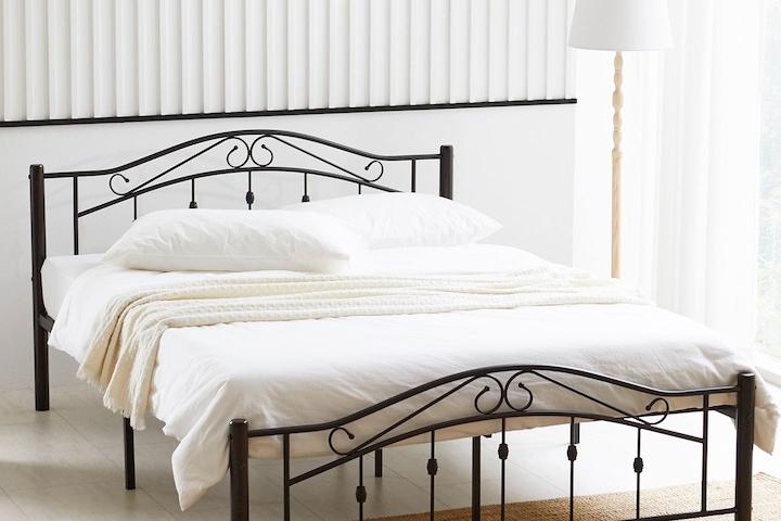 헨느 철제 엔틱 프레임 침대 SS/Q (매트선택) 2colors