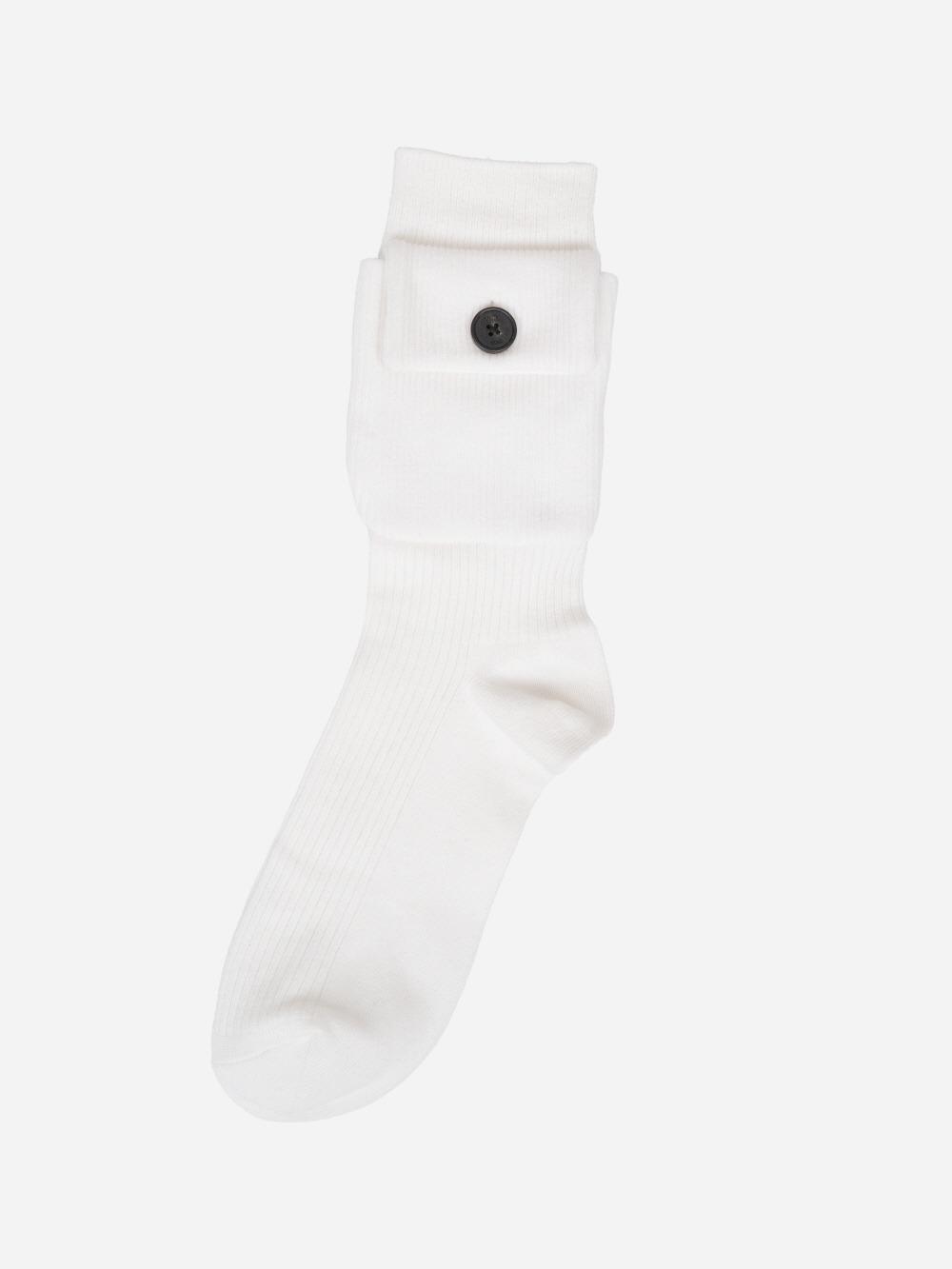 Button Socks / White