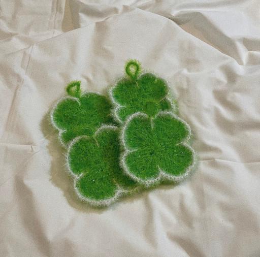 한겹)🍀네잎 클로버 수세미🍀