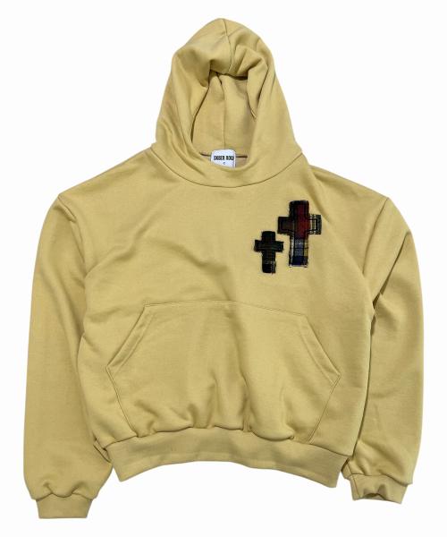 Double Cross Crop Sweat Hoodie ((buttercup))