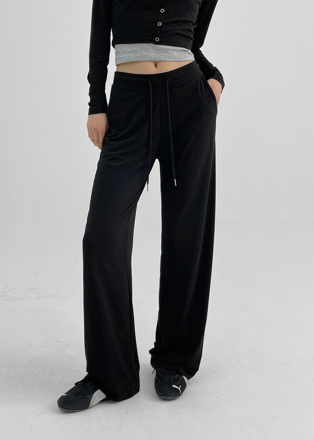 블랙업 [MADE] 쿨러드 썸머 와이드 밴딩팬츠