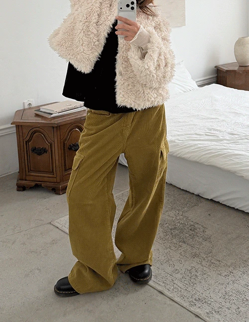 포그린 코듀로이 팬츠