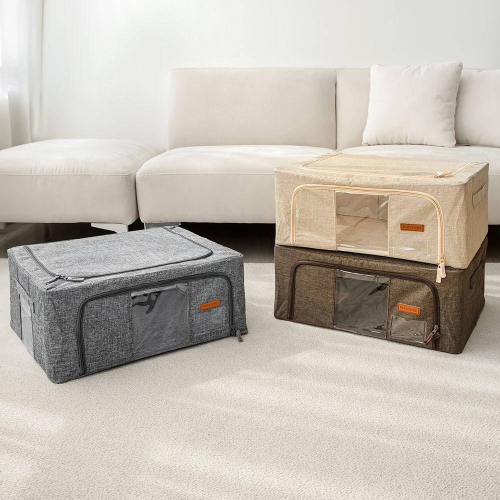 비스토어 옷보관함 패브릭 리빙박스 옷 수납 정리함 44L