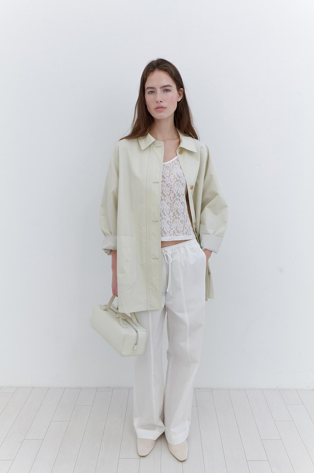 City Half Trench Coat in Silver Green (3/28일 예약배송)