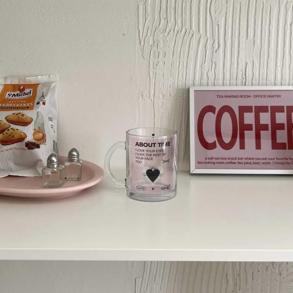 PINK HEART MUG 핑크 씨리얼머그 320ml (+스티커 랜덤2종+엽서)