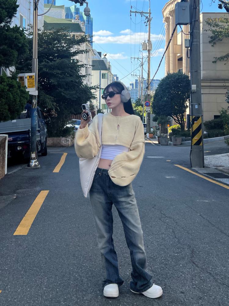 여자 빈티지 워싱 부츠컷 데님팬츠 ootj