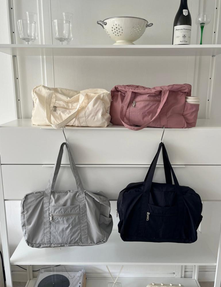 [오후ohoo] 빅 나일론 스퀘어 숄더백 여행가방 운동가방 텀블러가방 보부상가방 4컬러