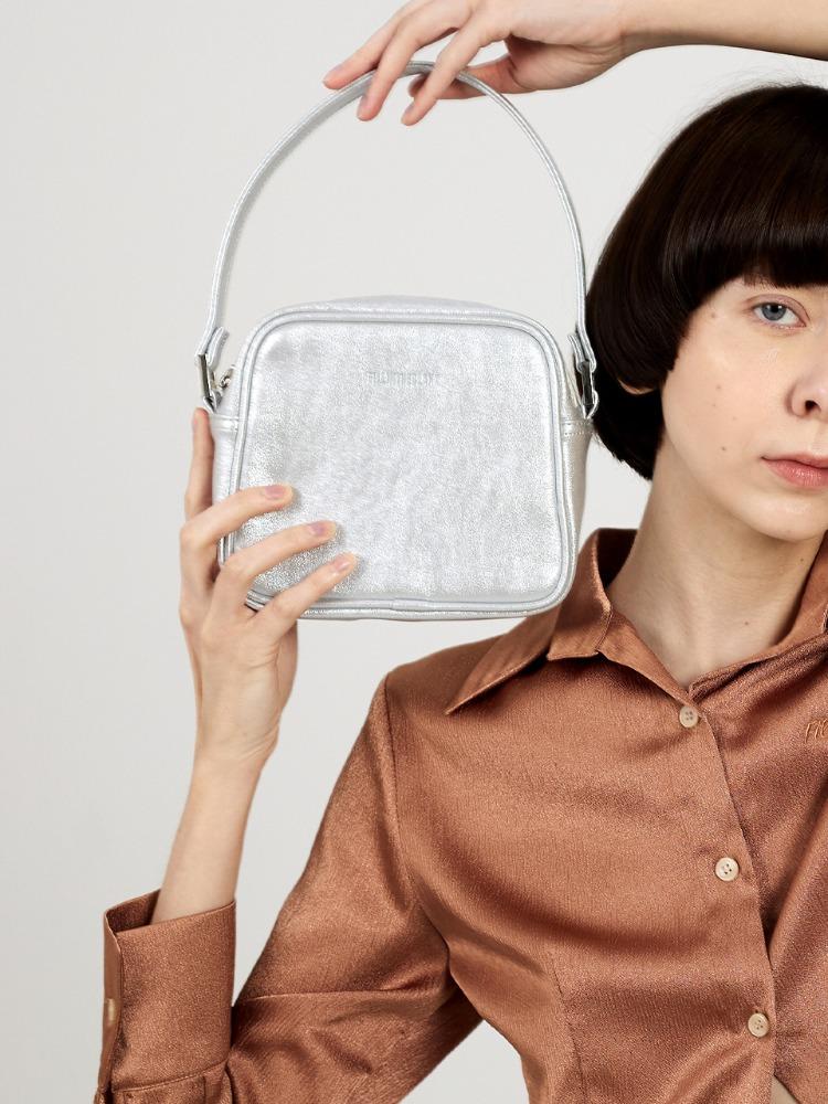 Trapezoid Mini Tote Bag (silver)