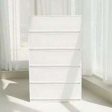 샤바스 컬러스토리 600 와이드 5단 서랍장 + 벽면 고정밴드  화이트, 1개