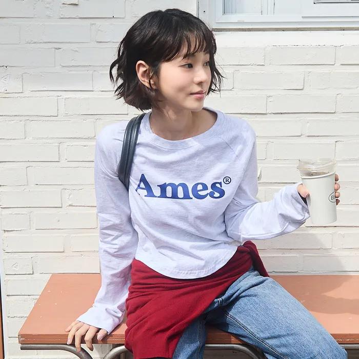 BASIC LOGO LONGSLEEVE TEE LIGHT GREY