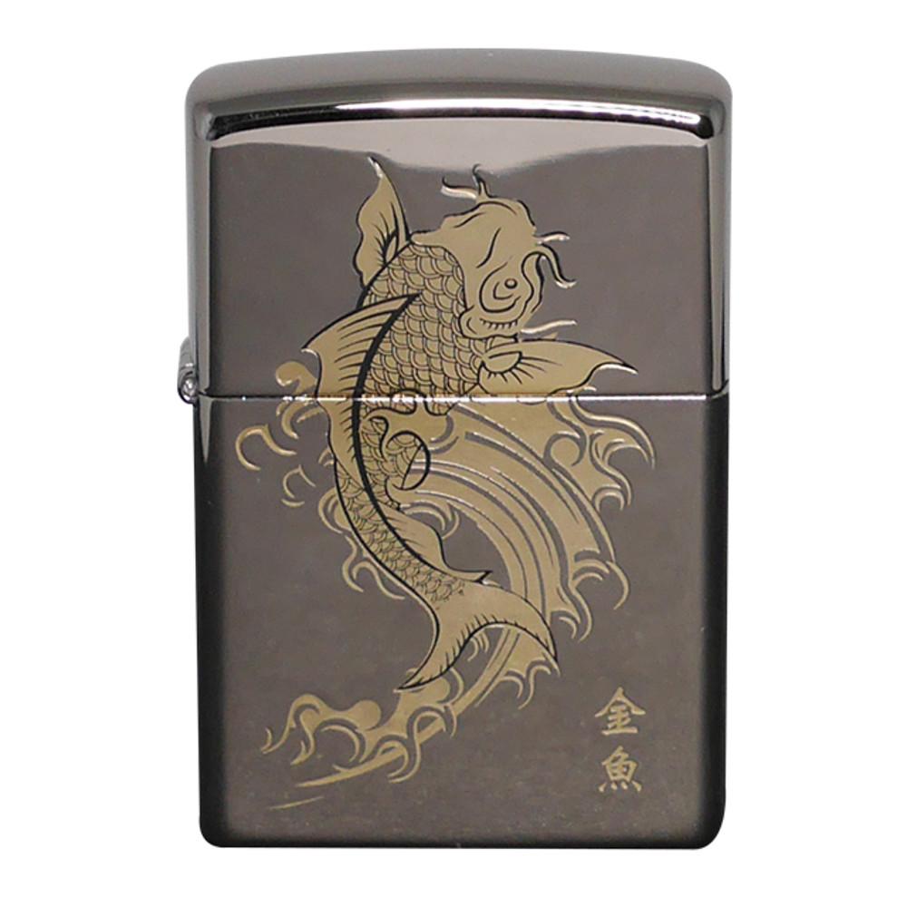 Zippo 라이터 250-18 GOLD FISH BK