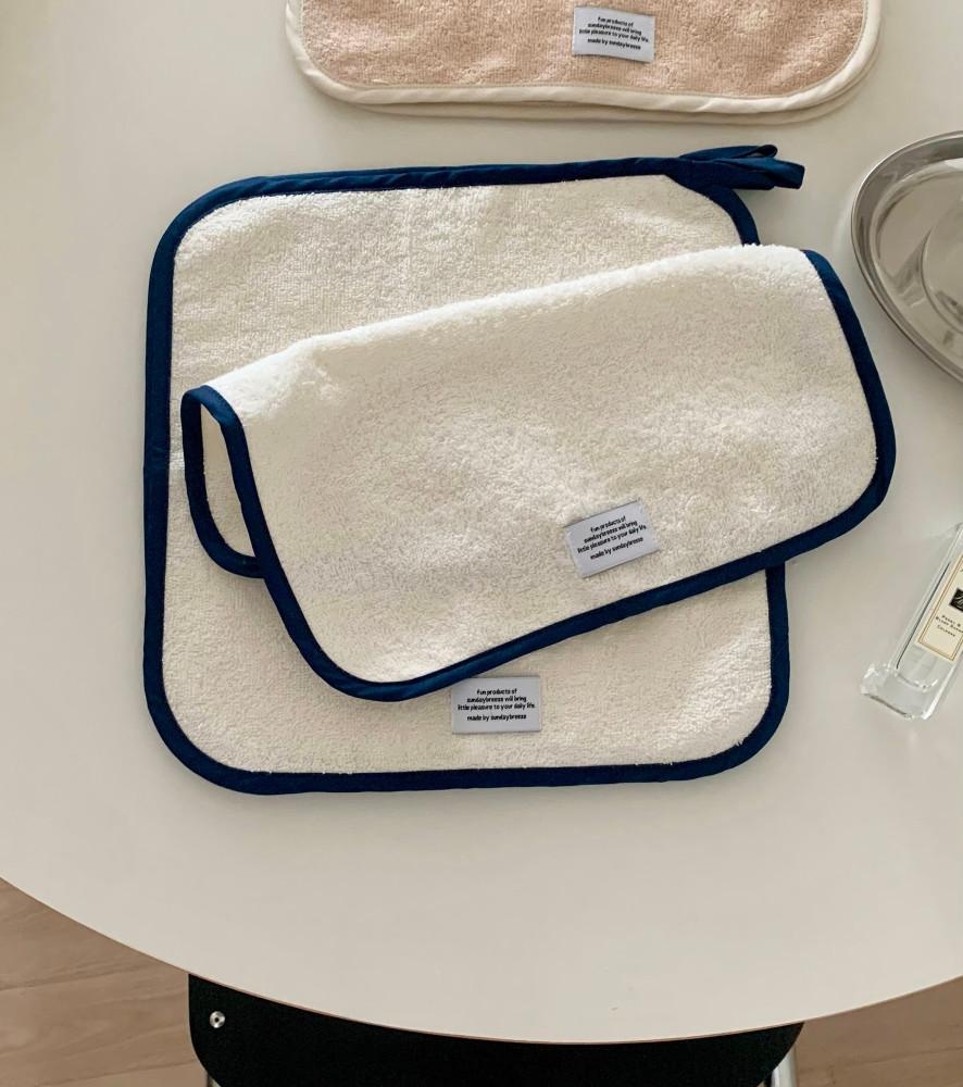 라인 순면 핸드타올 바이오워싱 고리 어린이집 수건