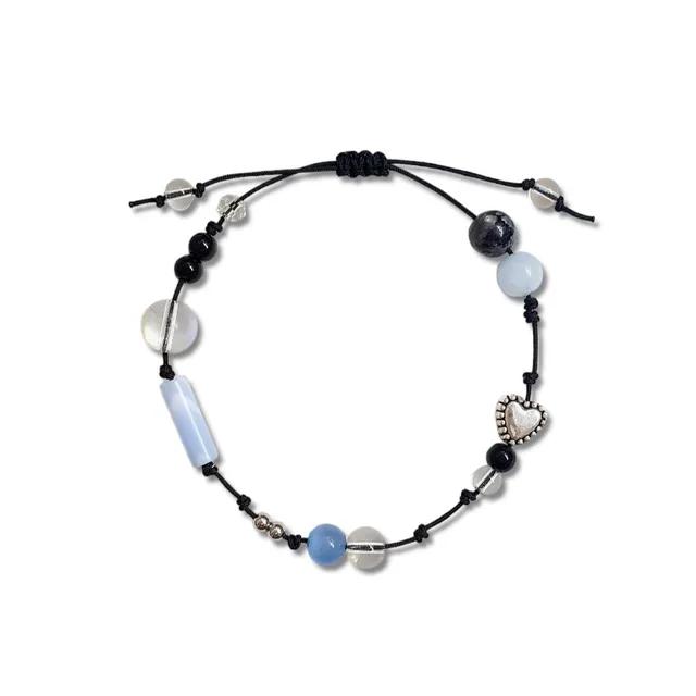 밤하늘 팔찌🌠 [2개이상 구매시 할인] 원석 매듭 팔찌 소원 우정 커플 유니크 행운 선물 무알러지