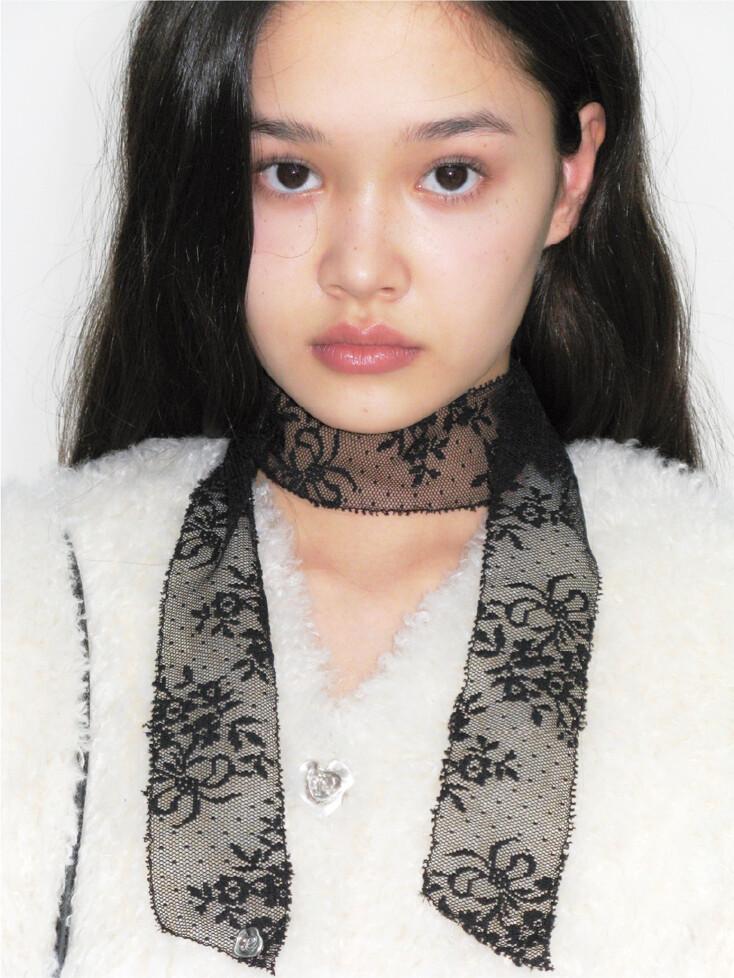 Floral Lace scarf (Black)