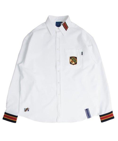 Striped Cuffs Shirt_White