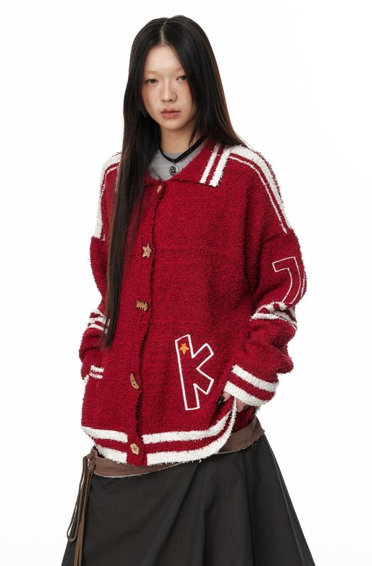 JIKOO Festival Terry Lapel Cardigan