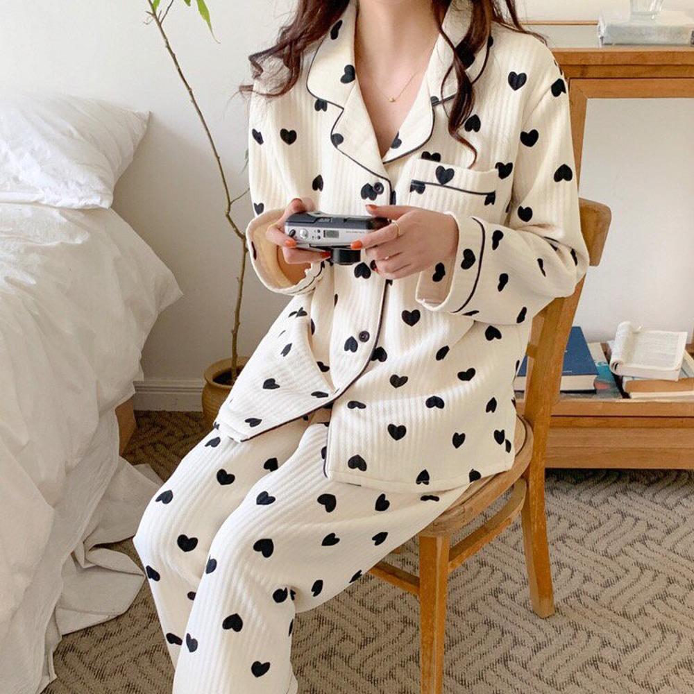 베이직앤 러브 커플잠옷 신혼부부 누빔잠옷 세트