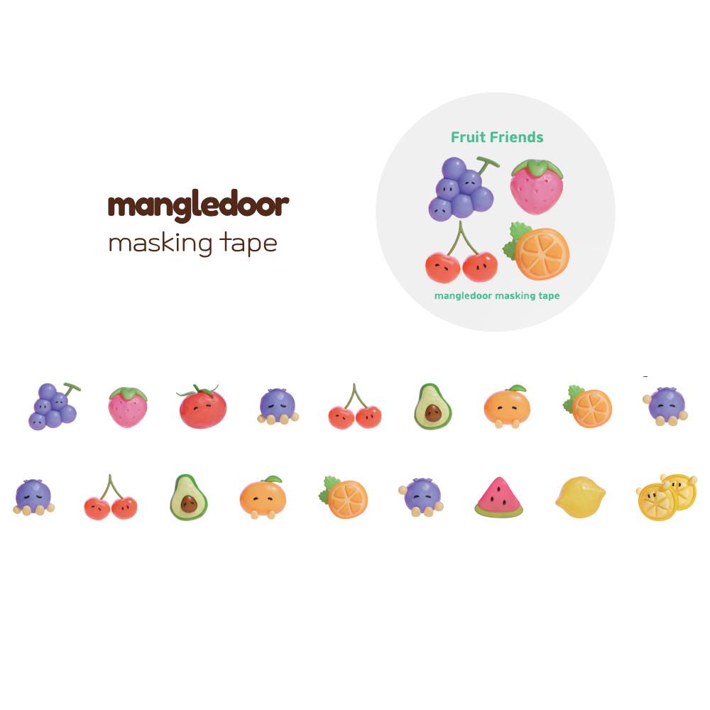 [맹글도어] 3D 과일 친구들  마스킹테이프