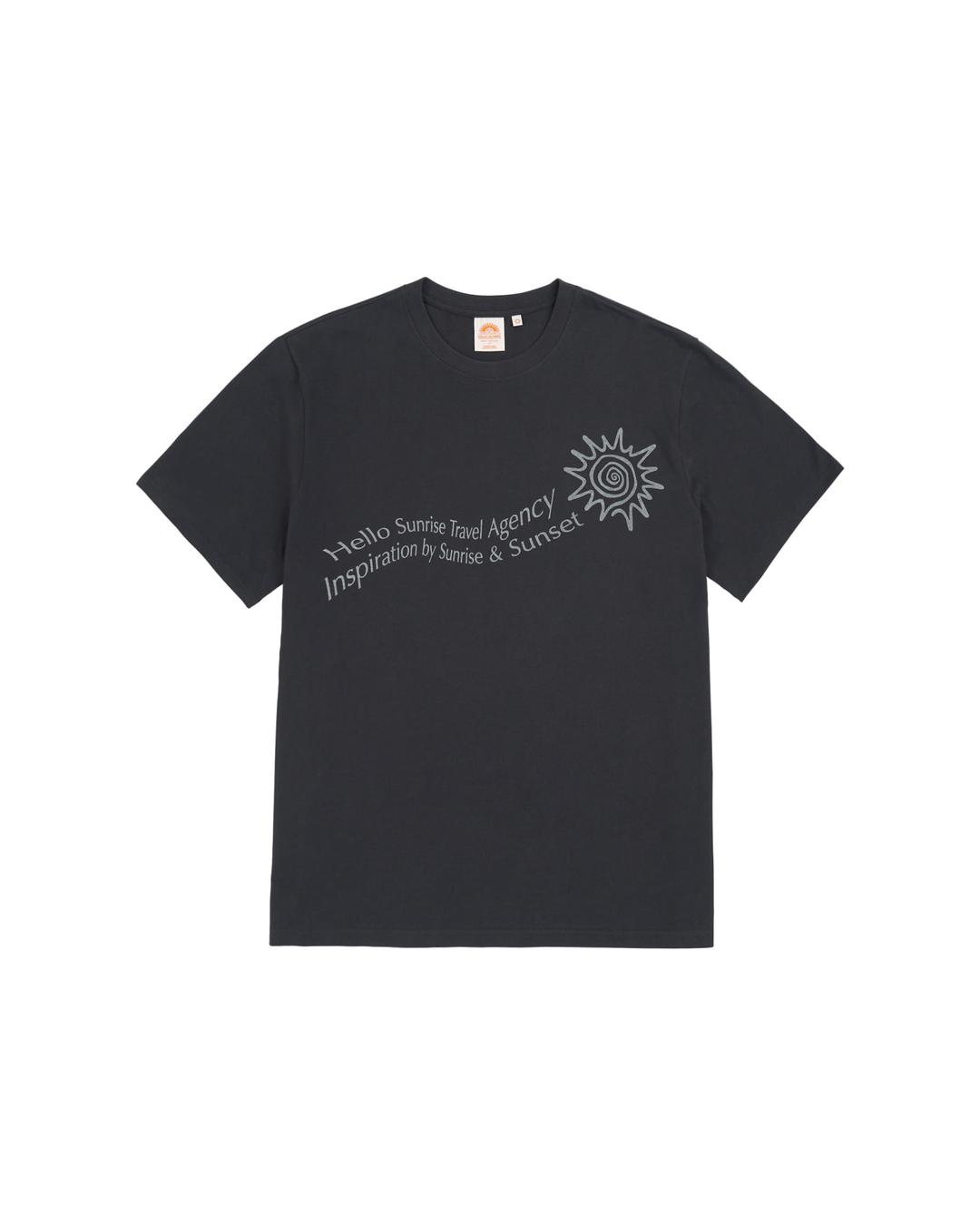 HS Travel Agency Wave Logo Tee_Charcoal