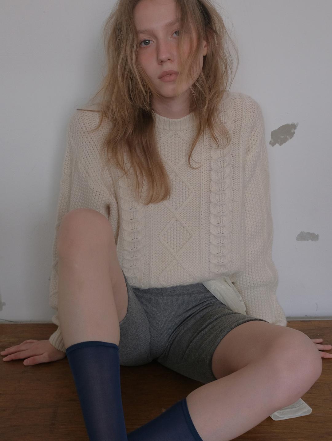 NORRI TWIST VINTAGE KNIT - CREAM IVORY