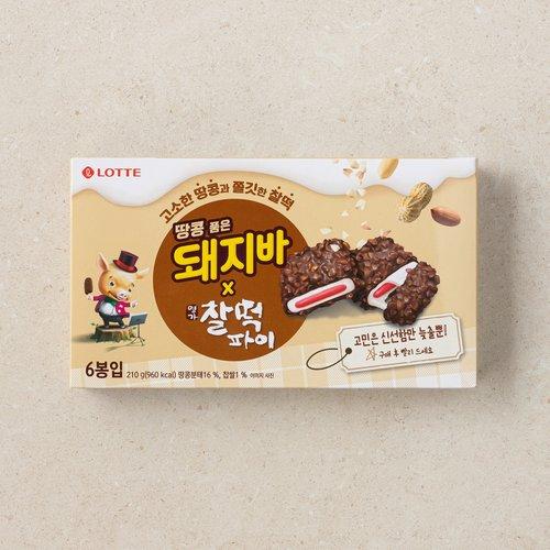 롯데 돼지바땅콩x찰떡파이210g