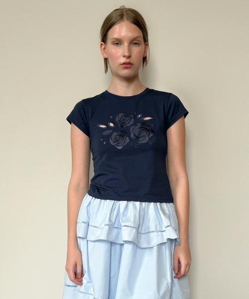 Rose Punching T-Shirt (Navy)
