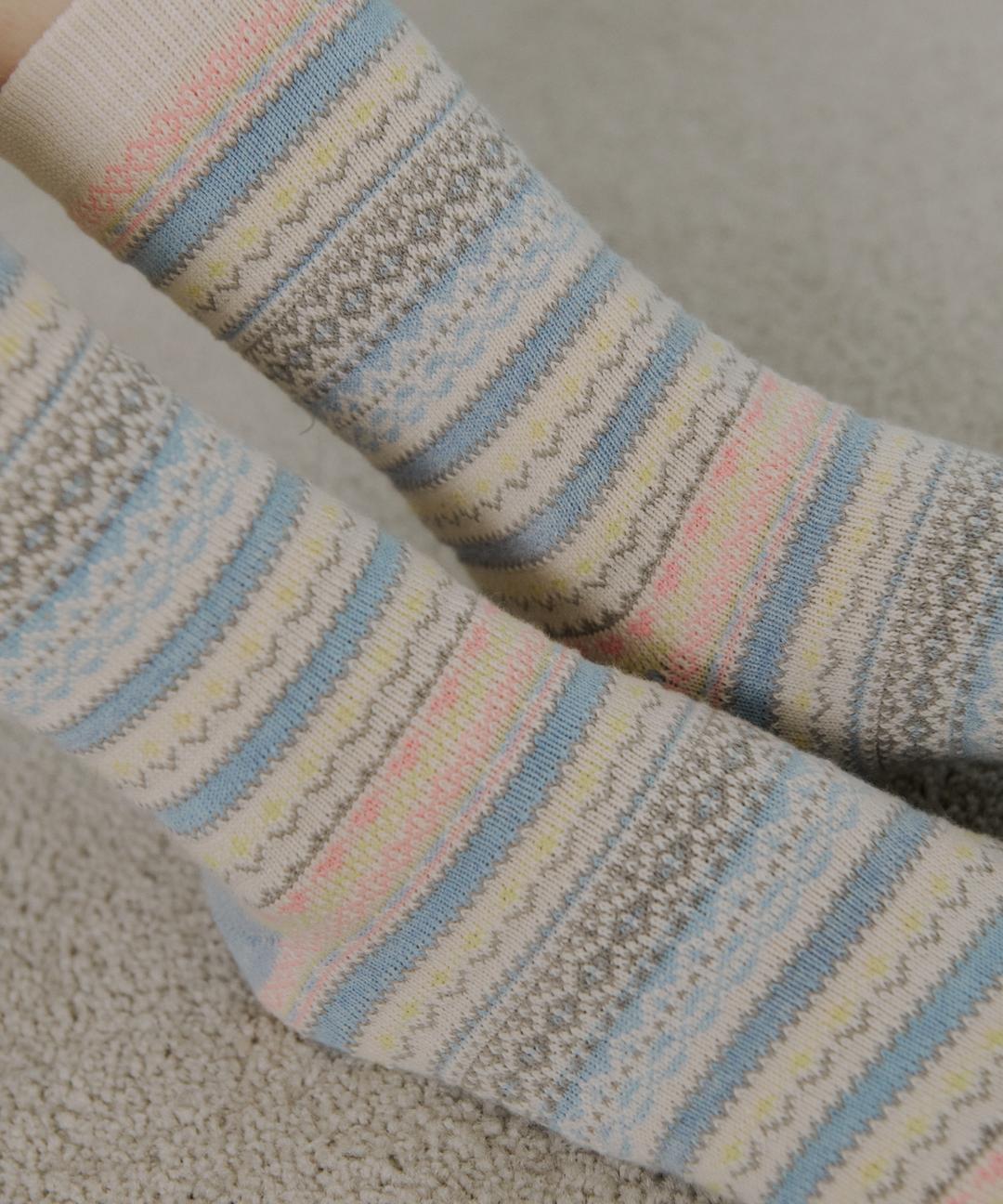 [IHM25FWS48] 자카드 삭스 아이보리