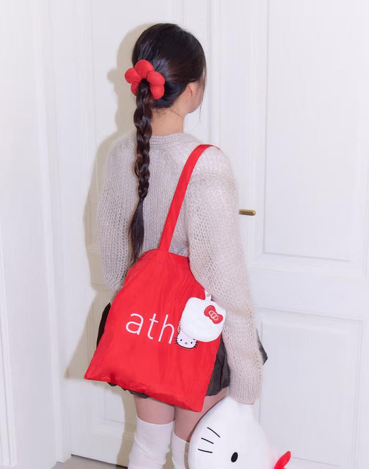 [Hello Kitty x athe] 레드 파우치 키링 & 에코백