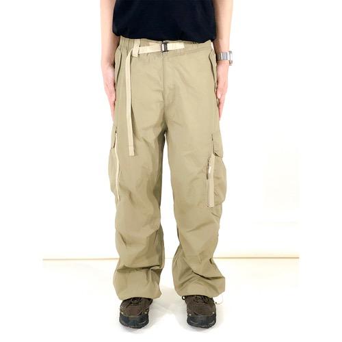 Nylon cargo pants khaki