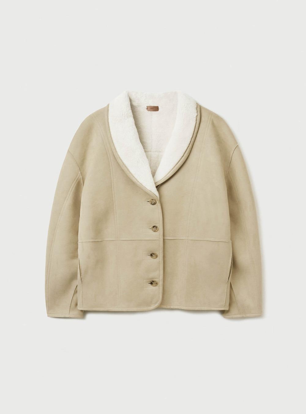 WOOL REVERSIBLE SUEDE FUR JACKET