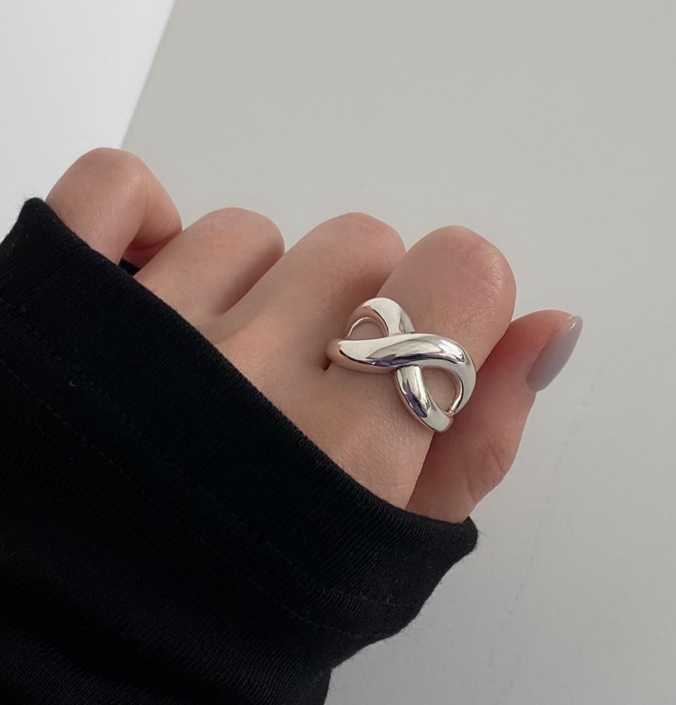 [무배] ﻿실버 925 볼드 엑스 꼬임 링 반지 D day 디데이