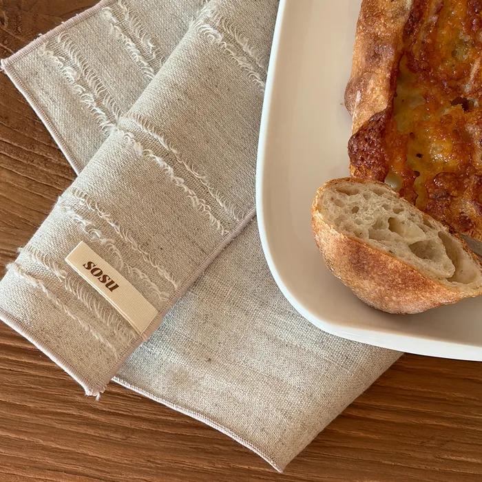 프린지 스트라이프 코튼 키친크로스 테이블매트