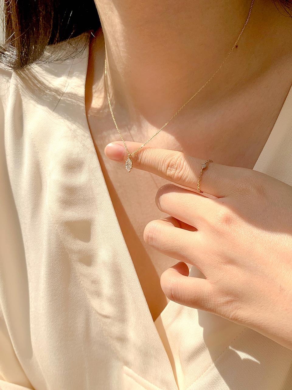 [당일 발송] 14k 마퀴즈 프렌치 무드 목걸이