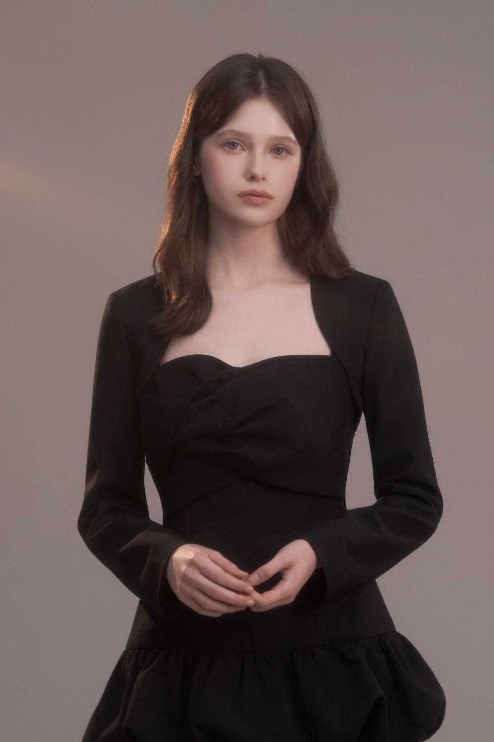 Bolero Suit Jacket-Black