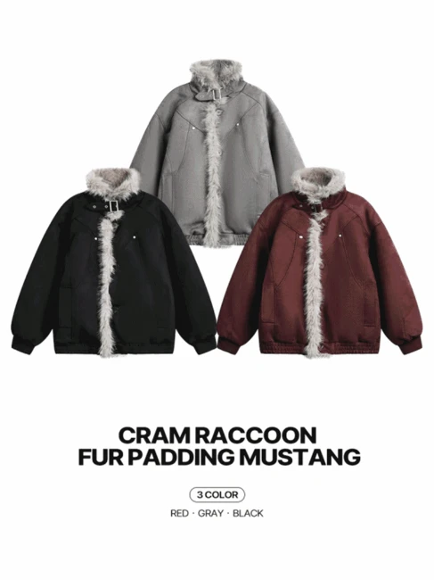 Crème Raccoon Fur Padding Mustang