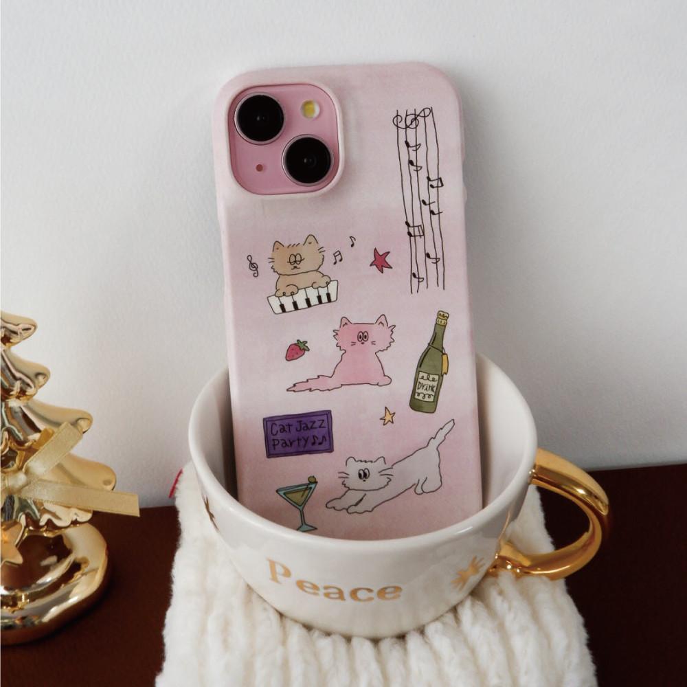 힙한 폰케이스 재즈미미 무광 카드수납 하드 케이스 아이폰16 프로