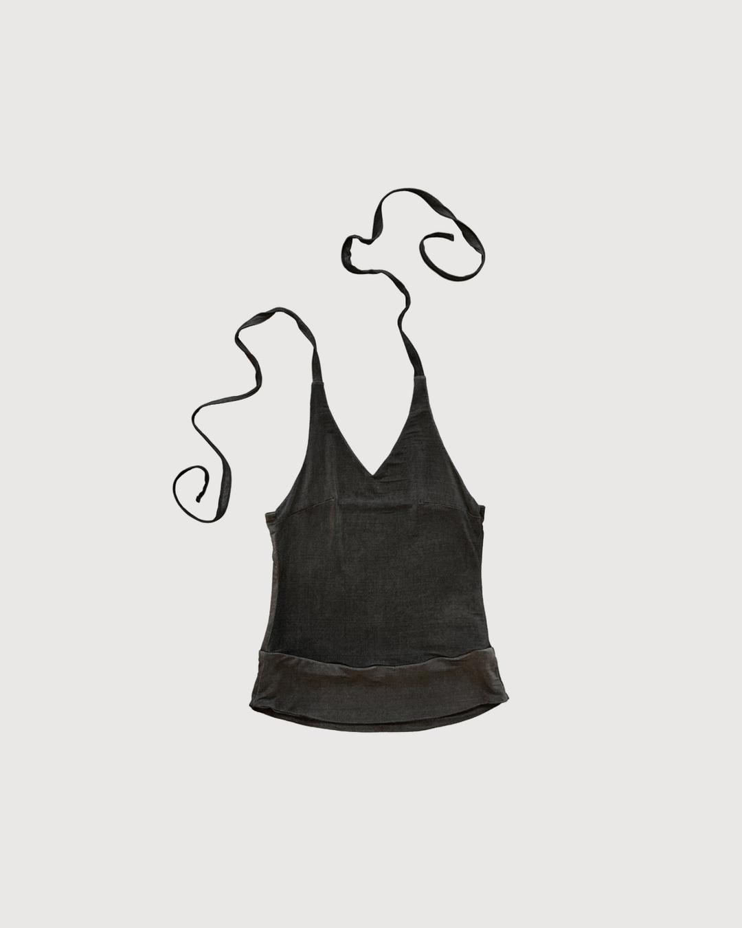 Block Halter T - Charcoal
