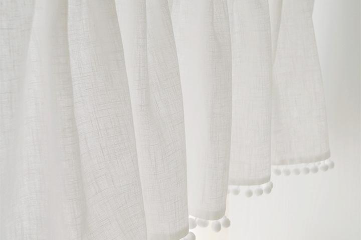 린넨 폼폼 바란스 커튼 (2 colors)