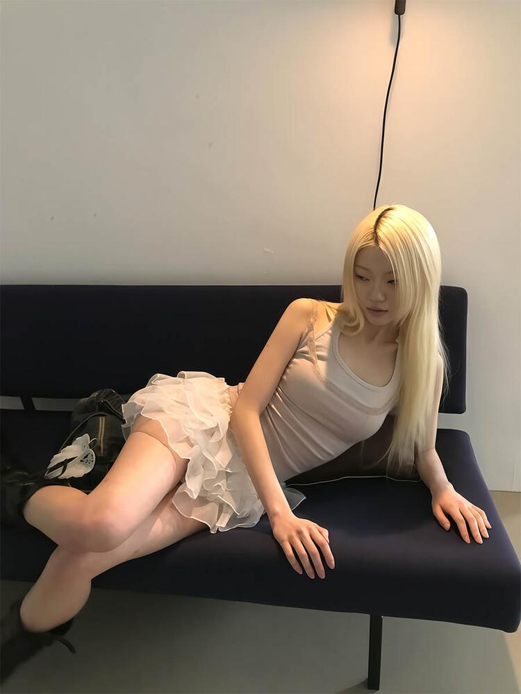 사토미라디오 Sha banding pantskirt