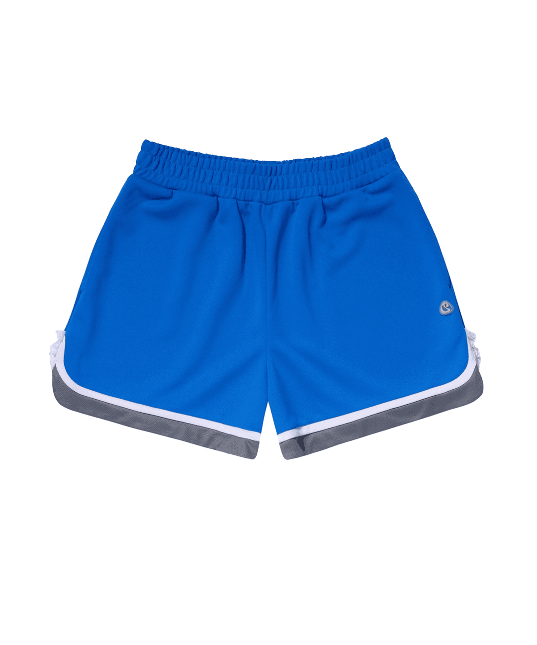 LACE JERSEY SHORTS BLUE