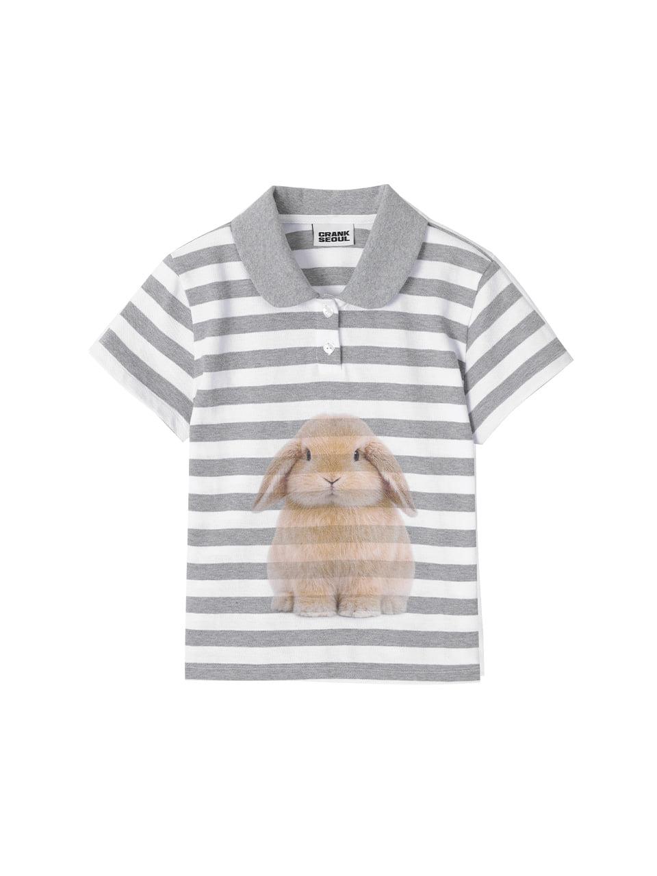 BUNNY GRAPHIC POLO SHIRT_STRIPE