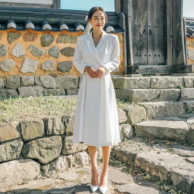 베매 더블 셀프 웨딩 원피스 피로연 연말모임 돌잔치 브라이덜샤워 드레스