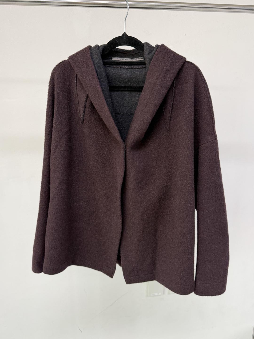 813. Soft Wool Hood Coat