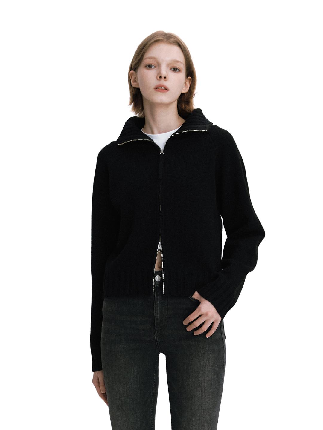 [사은품 증정] 심볼 로고 인타샤 울 투웨이 니트 집업_2COLOR