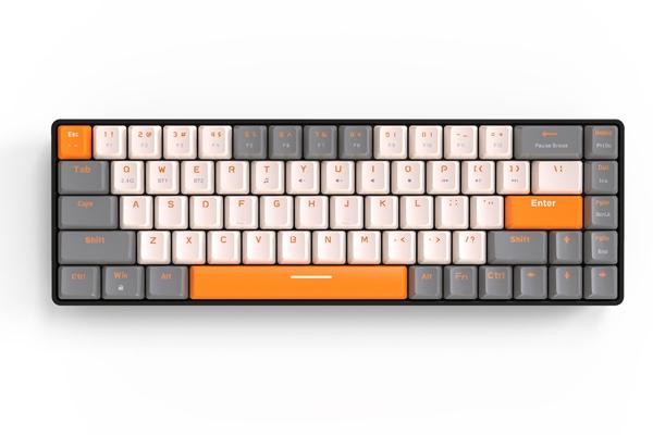 [해외] K68 기계식 무선 블루투스 2.4G 키보드 심플 68키 적축 청축