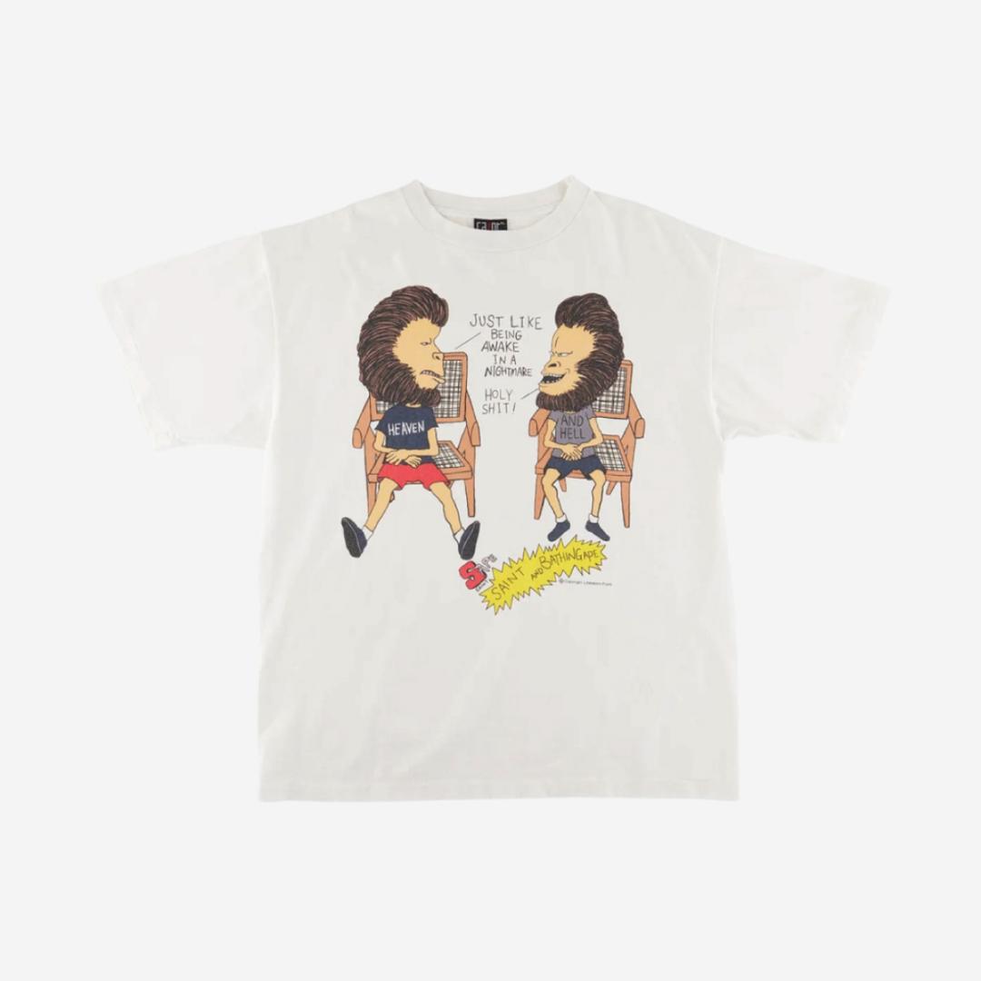 Saint Mxxxxxx × BAPE Hvn & Hell AP S/S T-Shirt White - 23SS